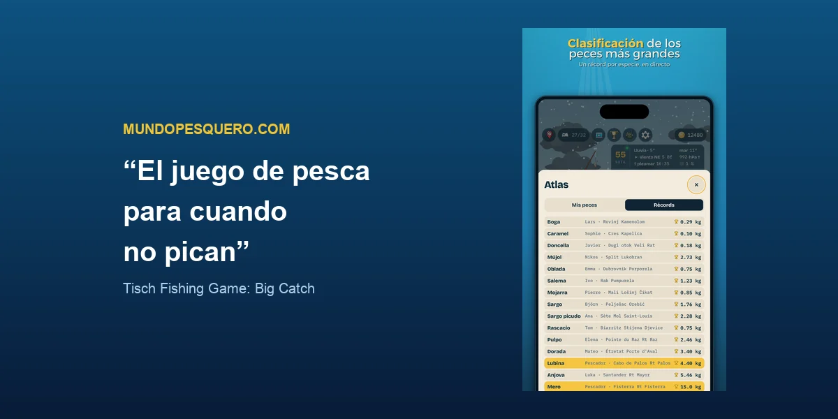 Tisch Fishing Game na španjolskom portalu MundoPesquero