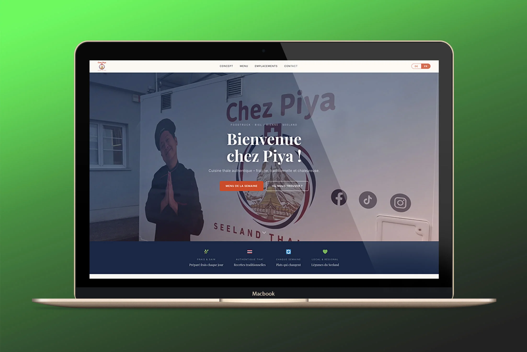 Chez Piya – Web stranica za Thai food truck