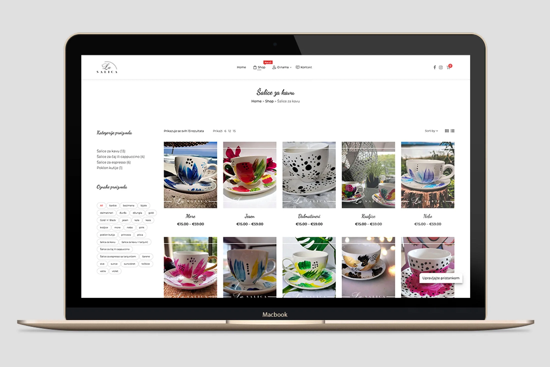 Dizajn i izrada webshopa La Salica