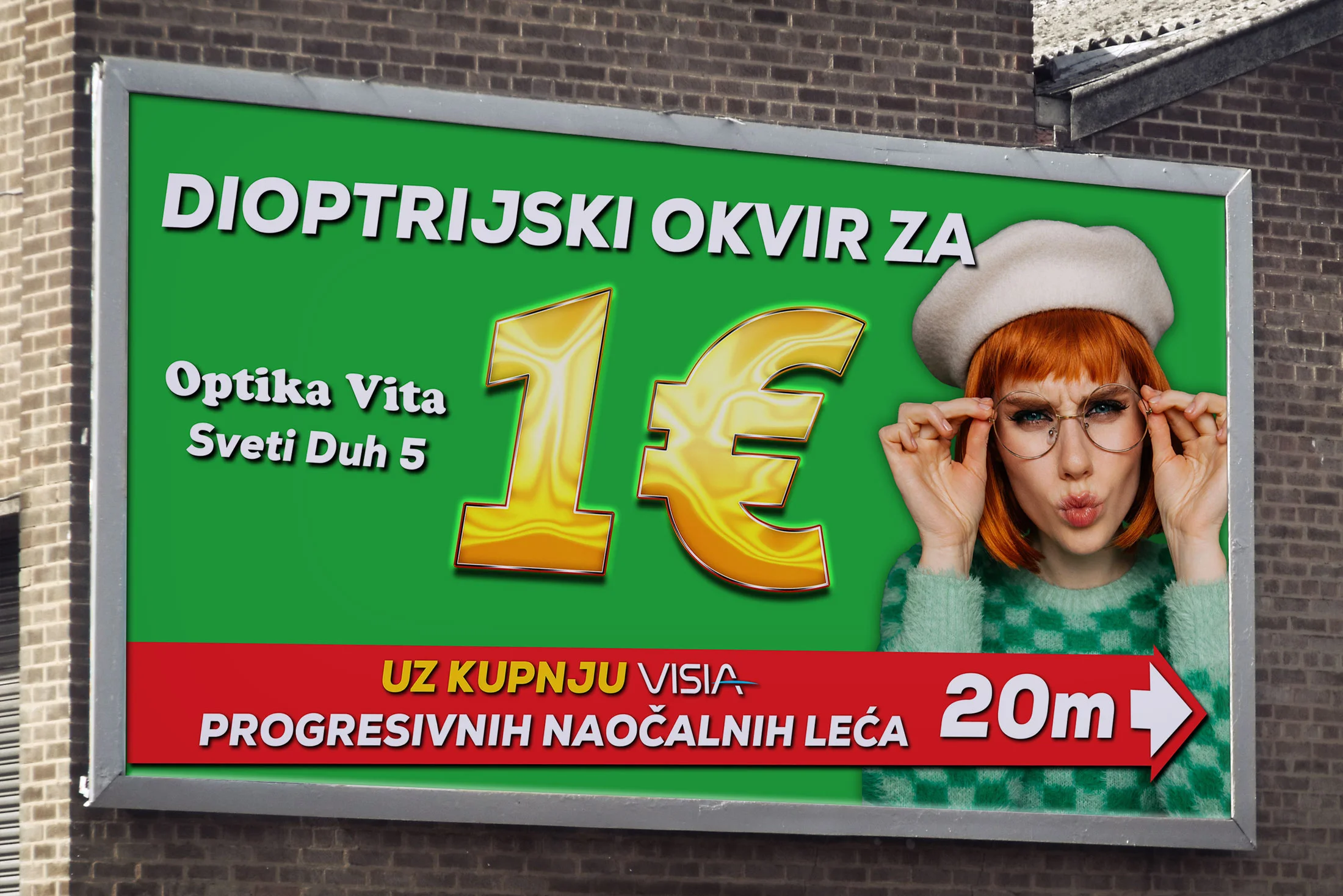 Dizajn jumbo plakata Optika Vita