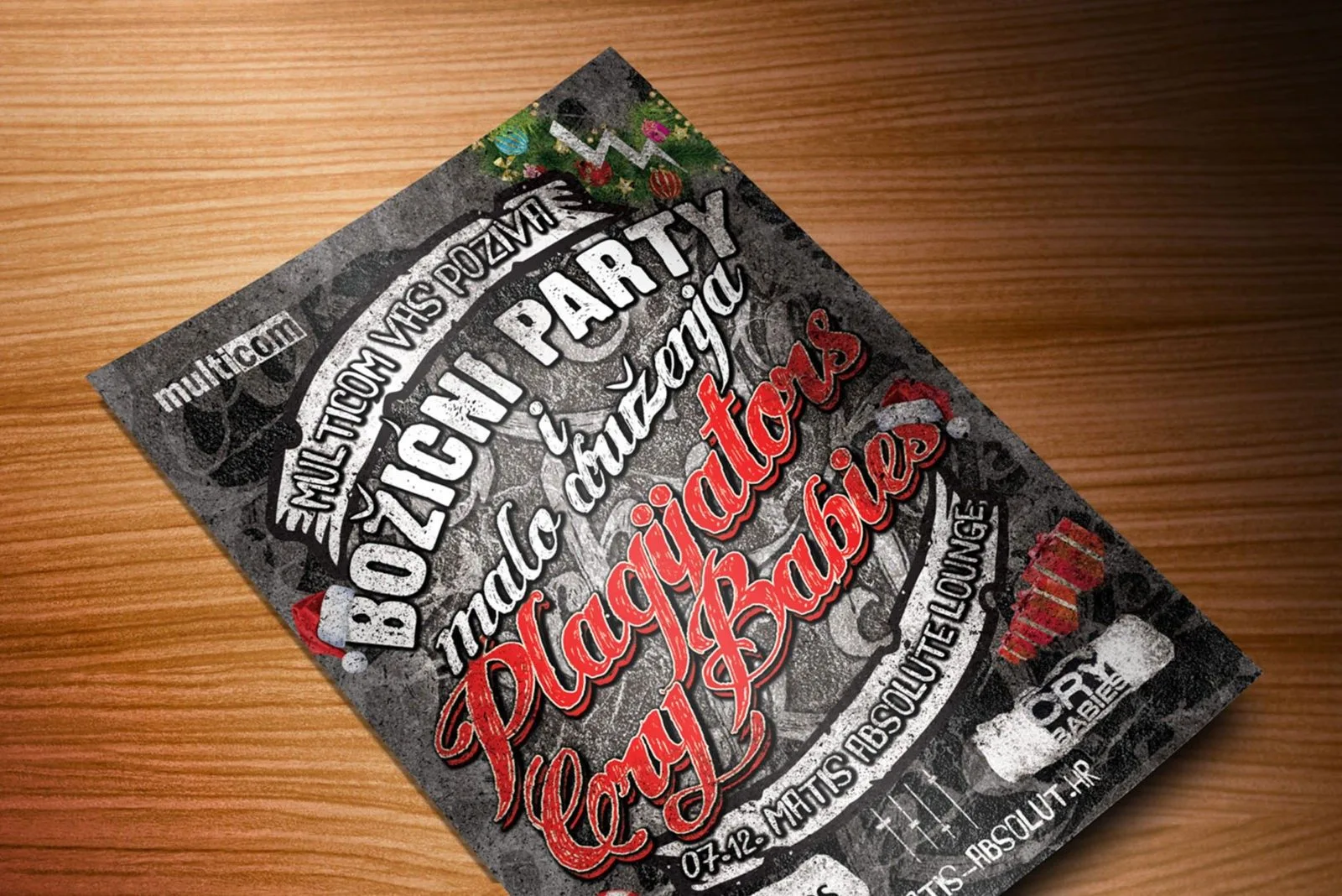 Dizajn Pozivnice za Božićni Party