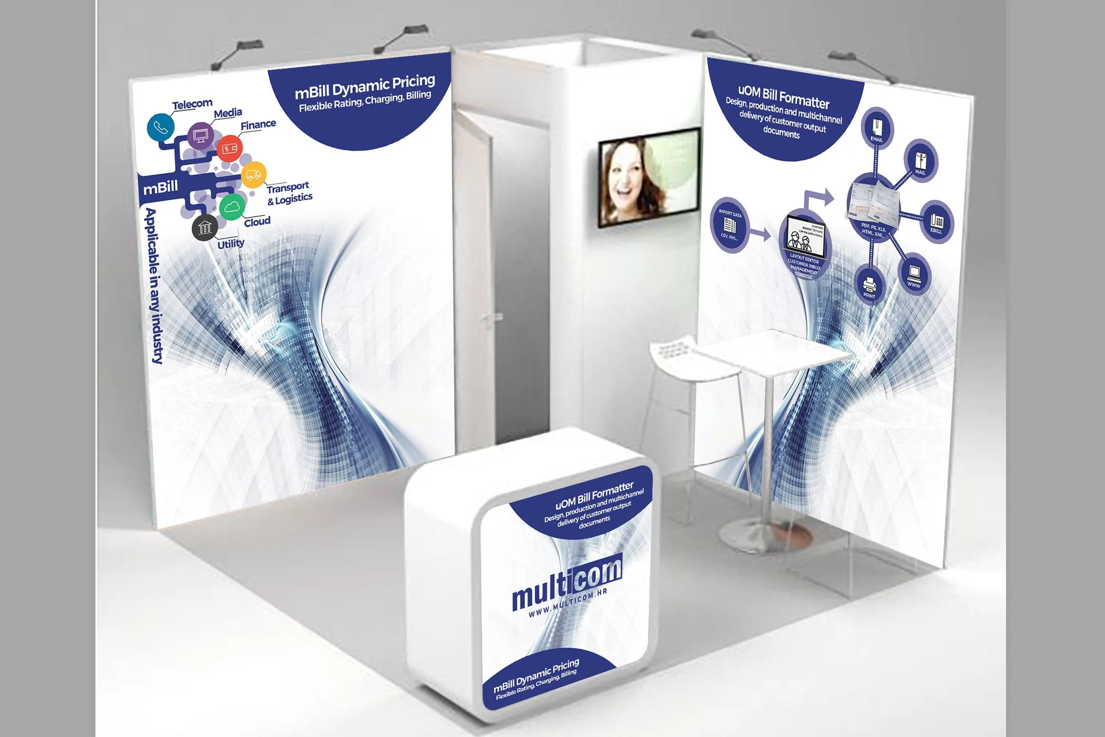Dizajn štanda Multicom za ovogodišnji TM Forum