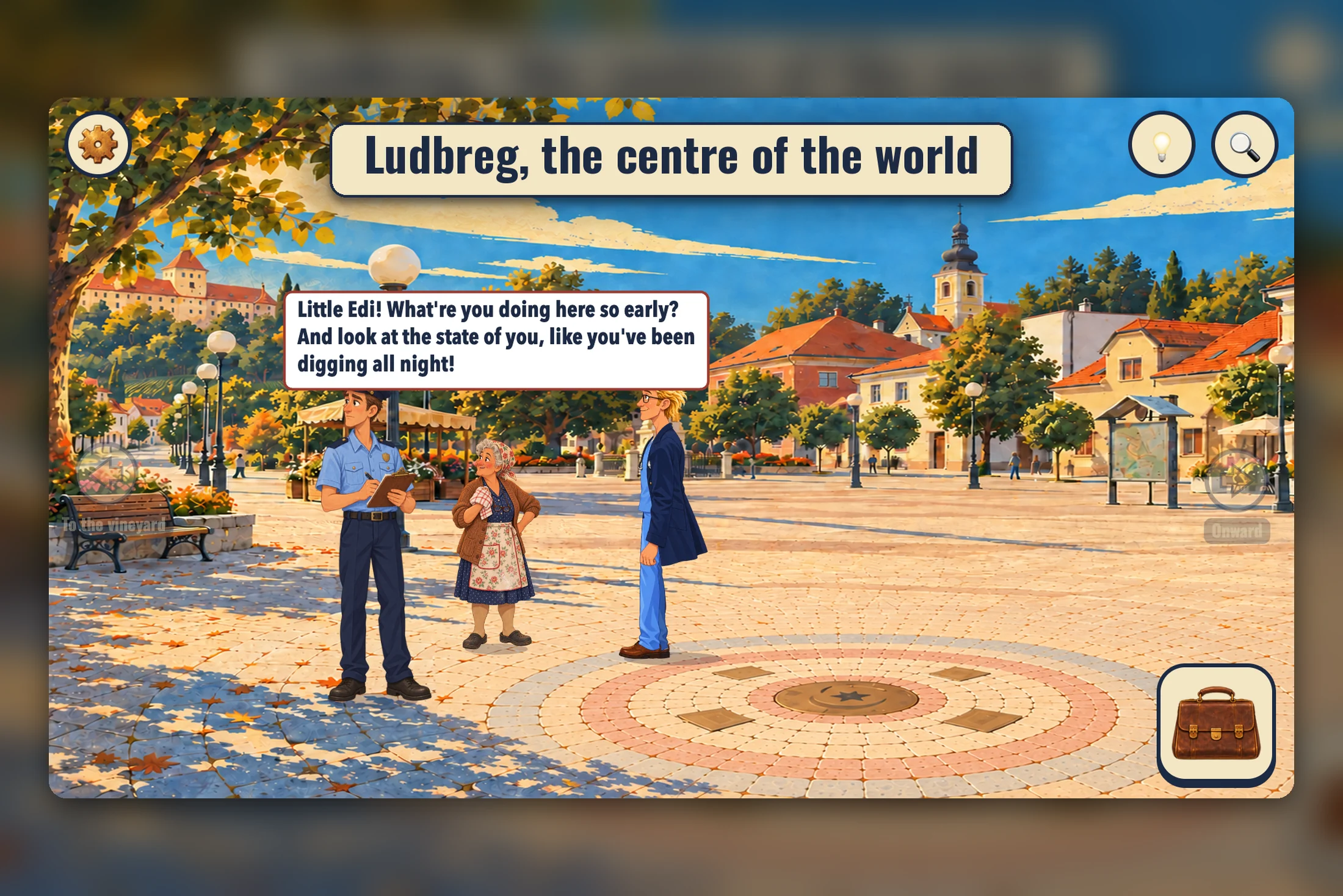 Eduard: Centrum Mundi — the main square of Ludbreg, the centre of the world