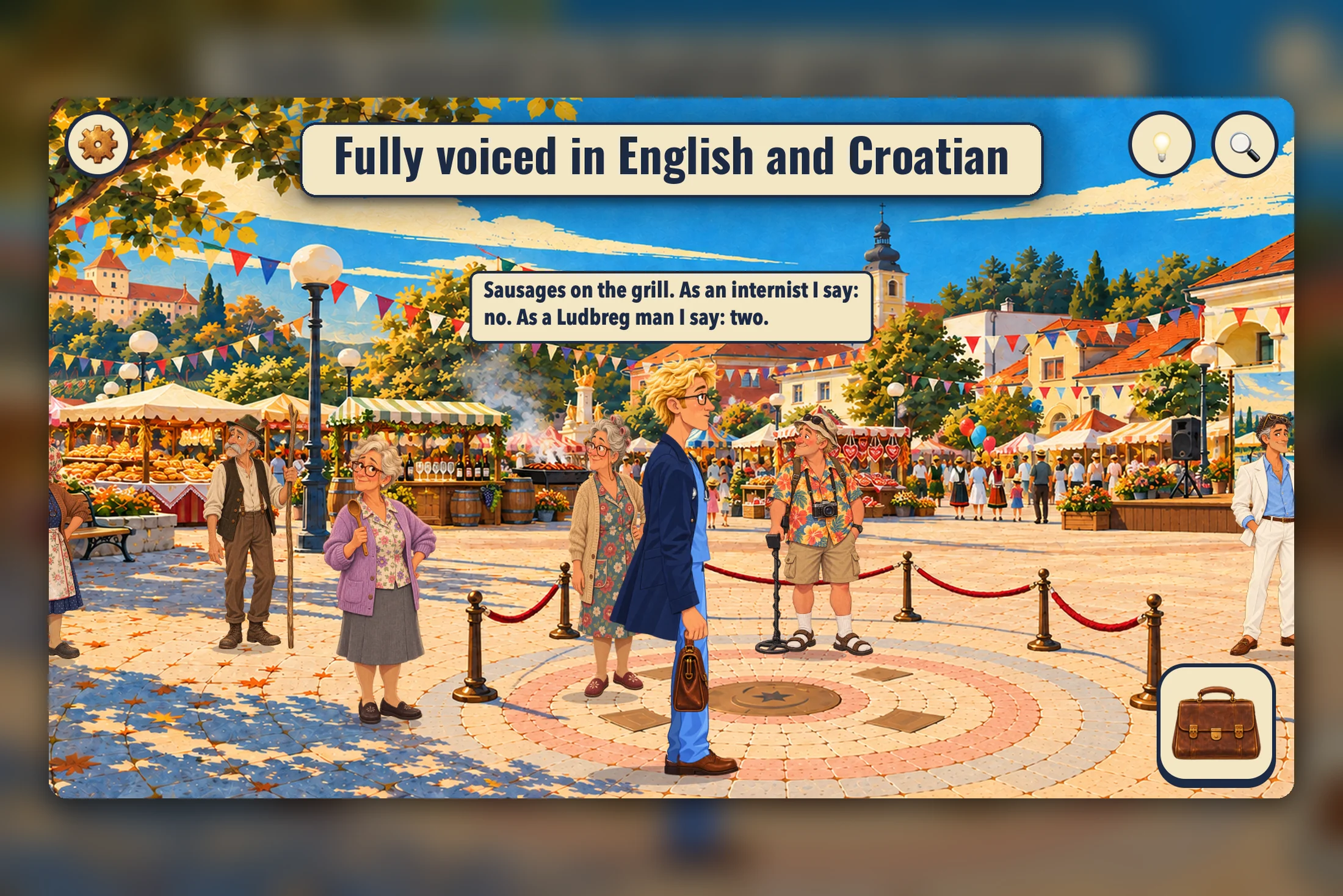 Eduard: Centrum Mundi — a fair on the Ludbreg square, fully voiced in English and Croatian