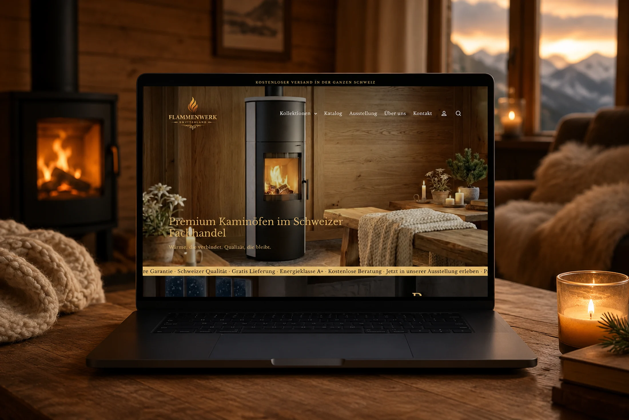 Flammenwerk — Shopify webshop za premium kaminske peći