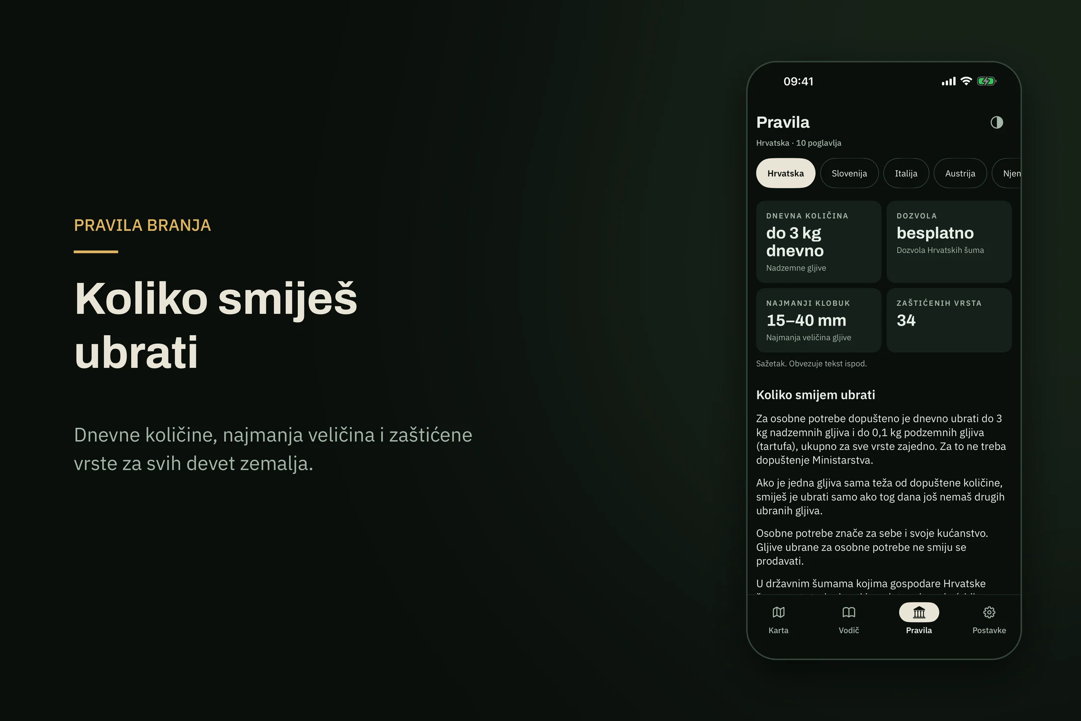 Gljivar — pravila branja gljiva, dnevne količine i zaštićene vrste