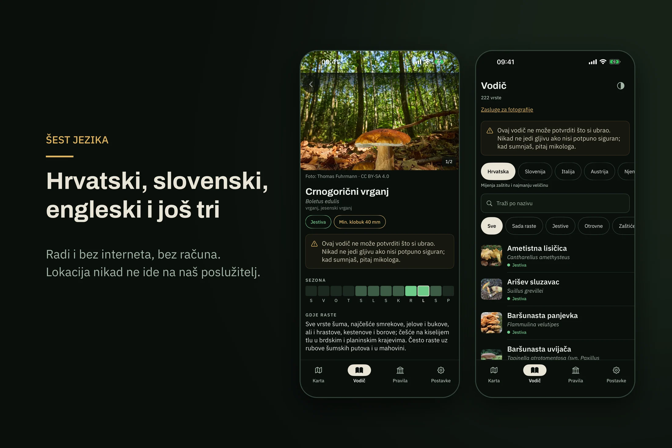 Gljivar — opis vrste i vodič kroz 222 vrste gljiva
