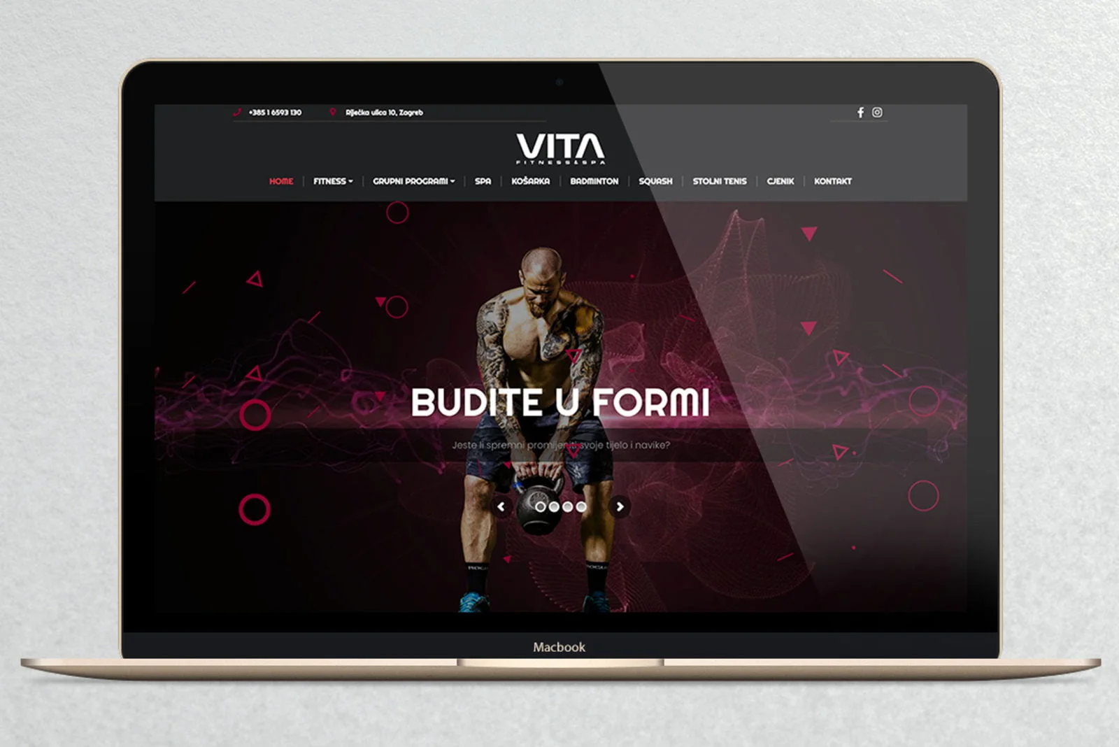Izrada i dizajn web stranice VITA Fitness