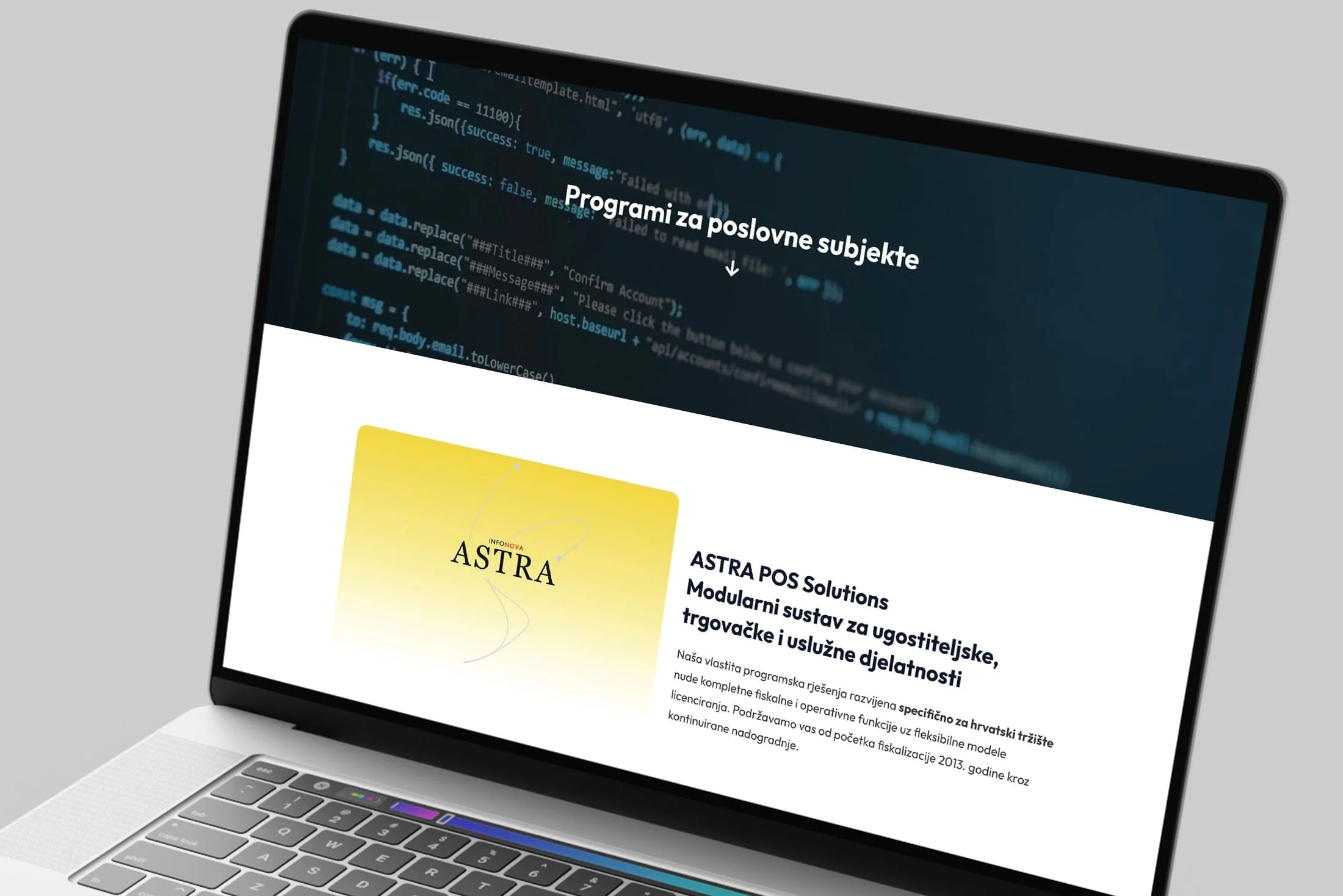 Izrada web stranice za InfoNova