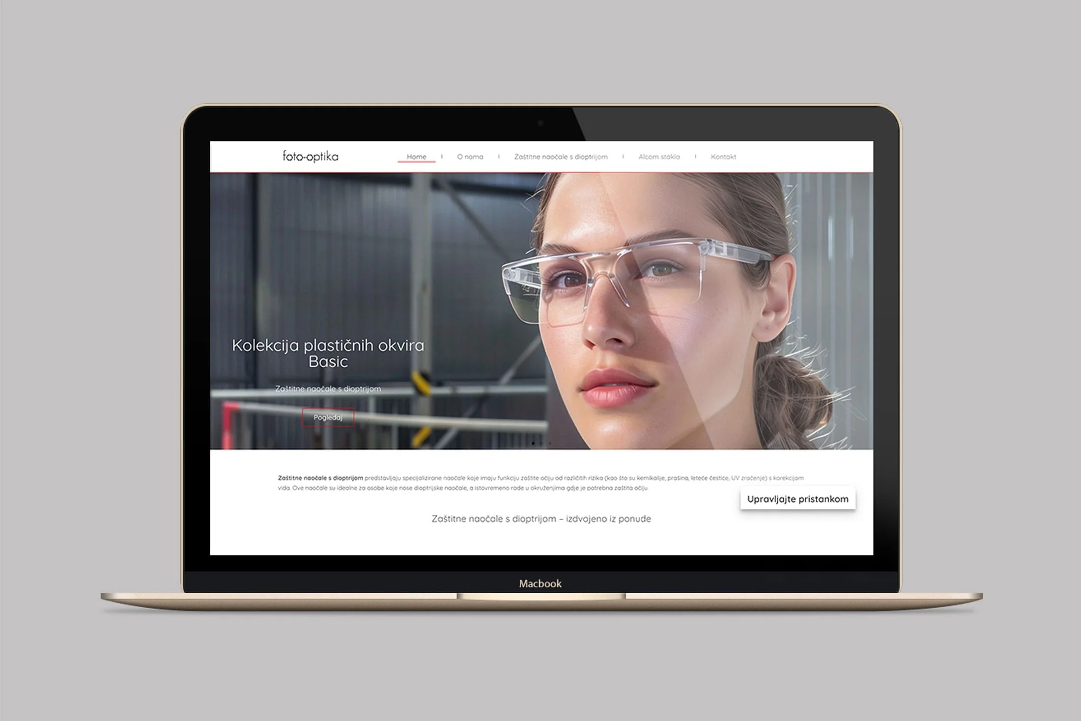 Izrada web stranice Zaštitne Naočale