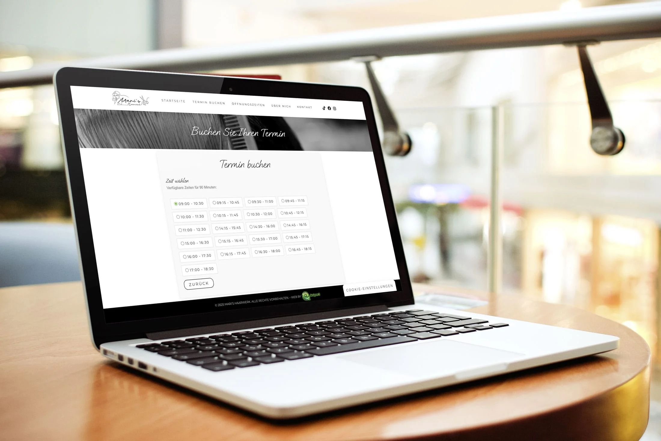 Marie's Haarwerk online booking web