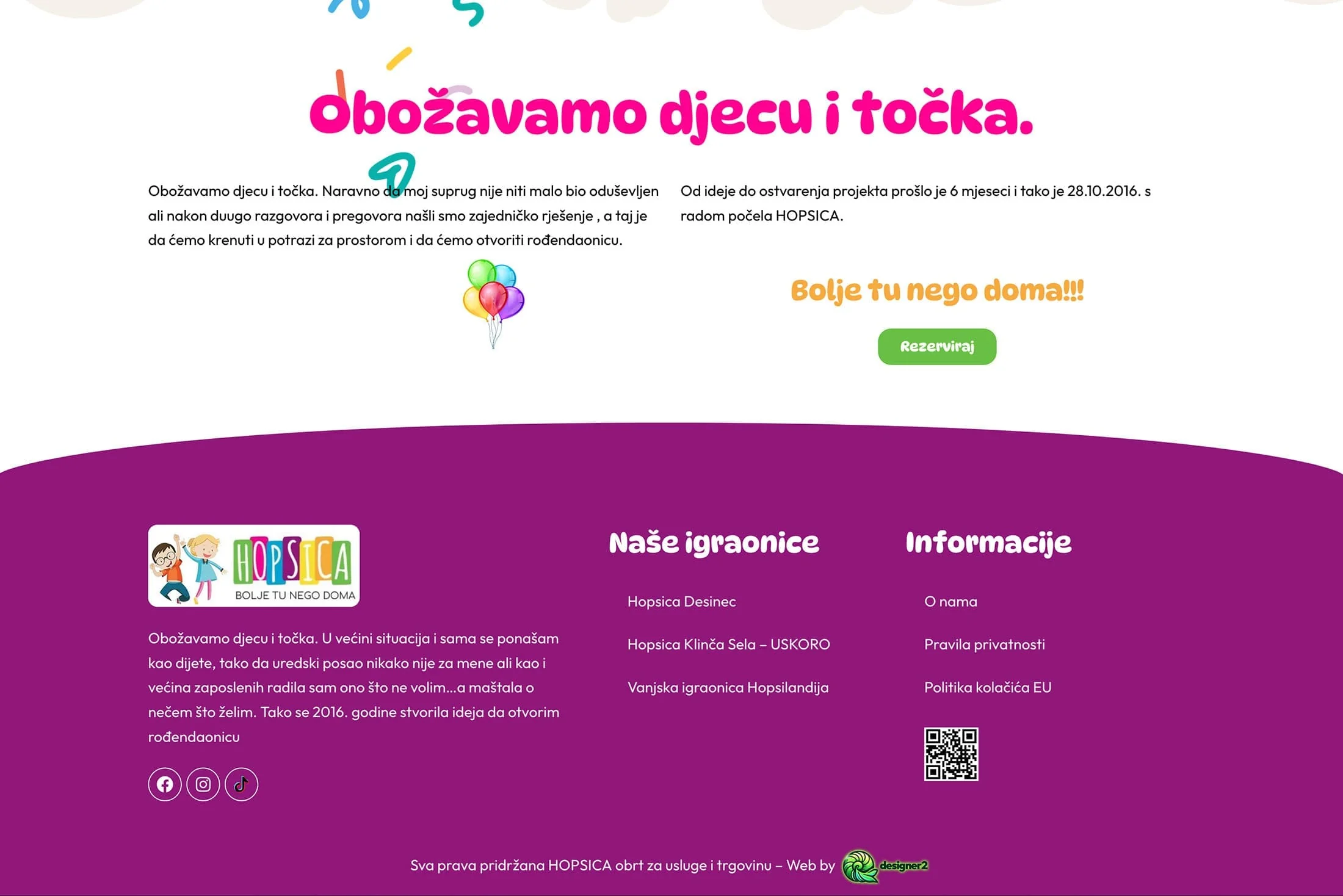 Moderna i funkcionalna web stranica igraonica-hopsica.hr - slika 4
