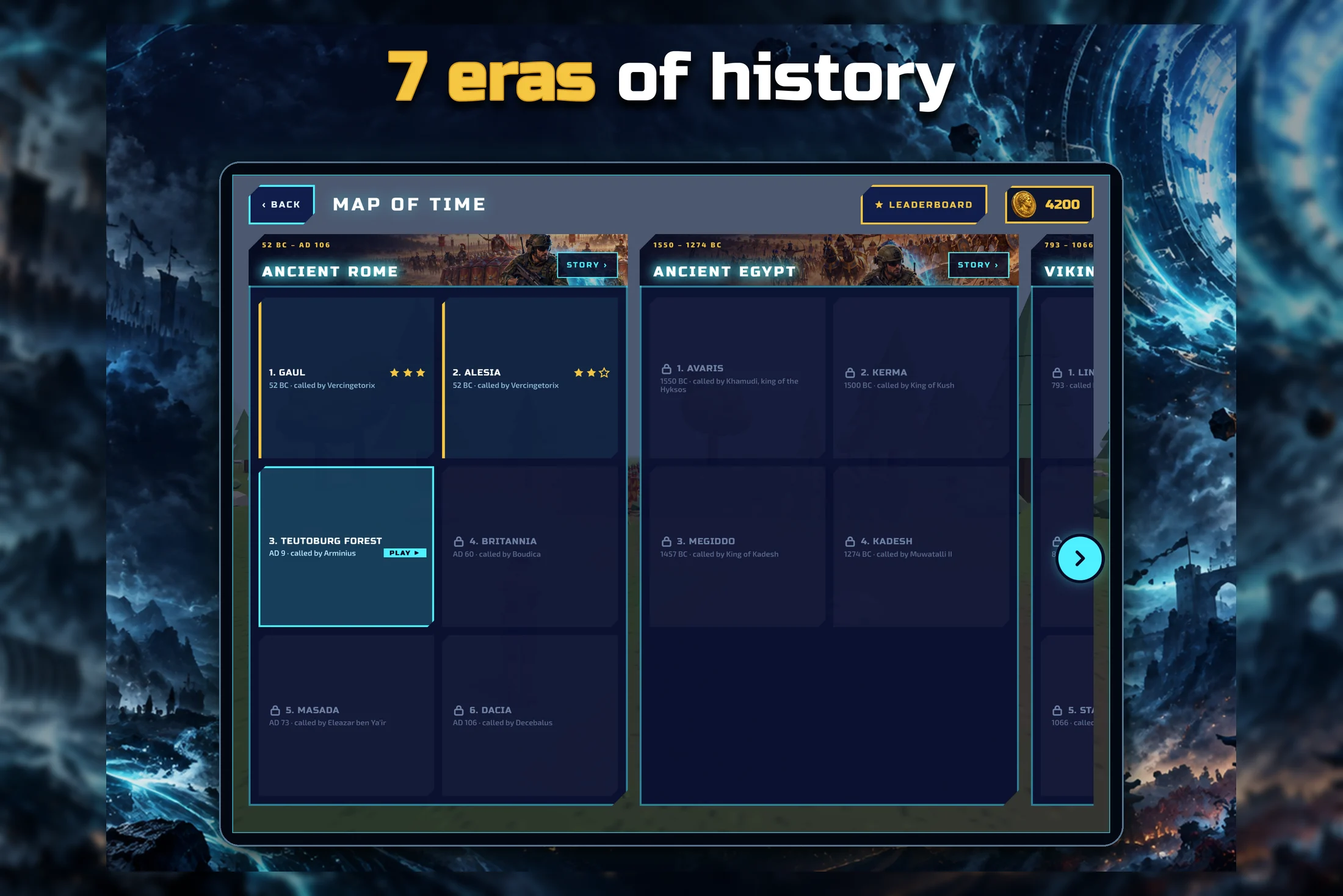 Time Soldier — map of eras and battles