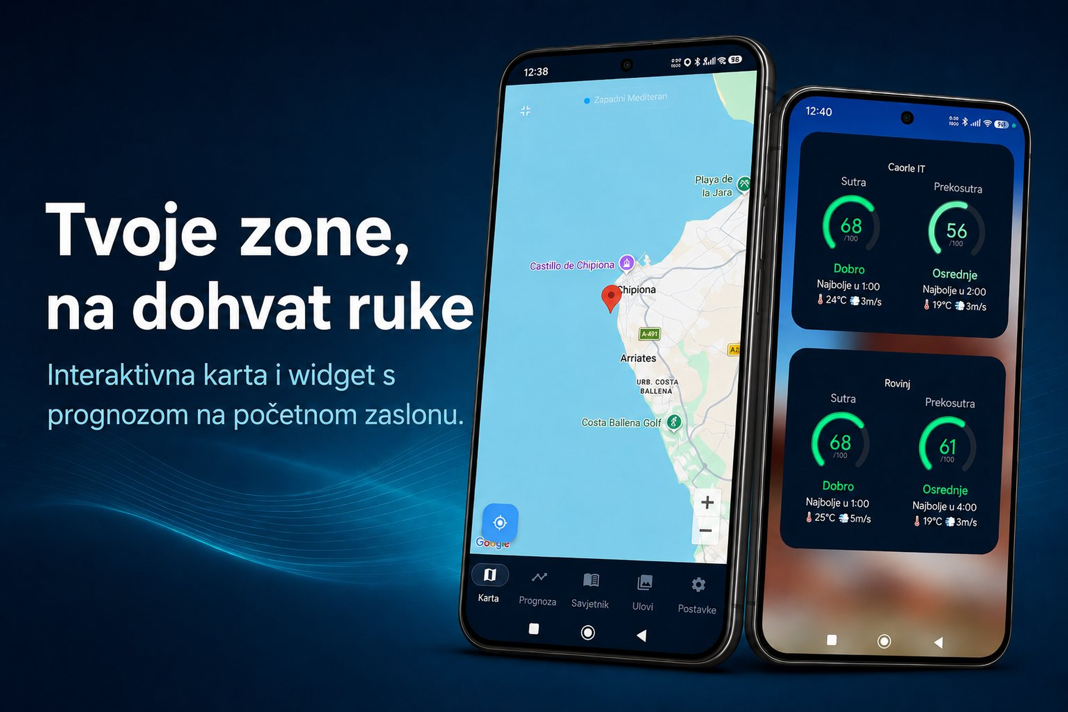 Tisch Fishing Europe — interaktivna karta ribolovnih mjesta i morskih uvjeta